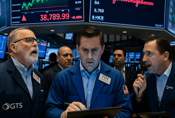 Traders on the New York Stock Exchange monitor rising market charts as Wall Street rebounds following a payroll report.